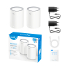 DOMOWY SYSTEM WI-FI MESH M3000(2-PACK) V2.0 Wi-Fi 6 2.4 GHz, 5 GHz, 574 Mb/s + 2402 Mb/s CUDY